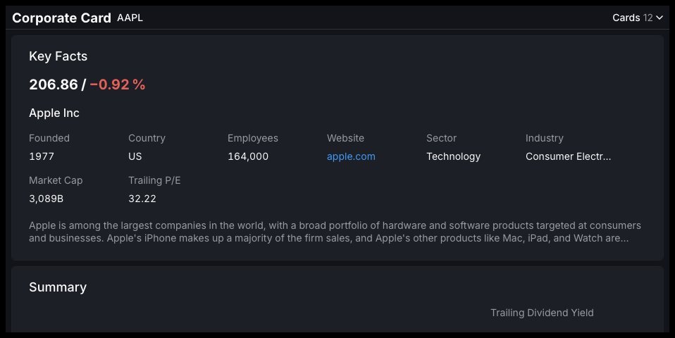 Widget in dark theme